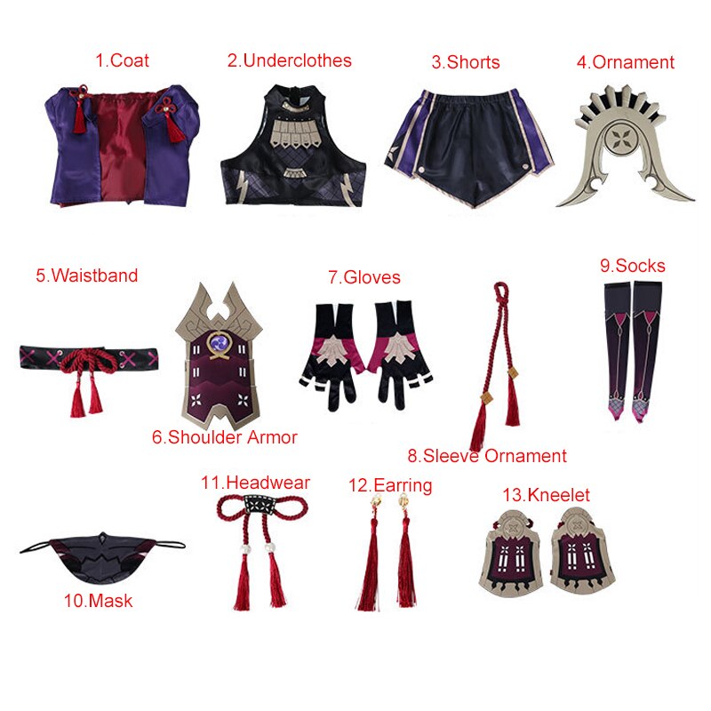 Genshin Impact: Kuki Shinobu Cosplay Costume