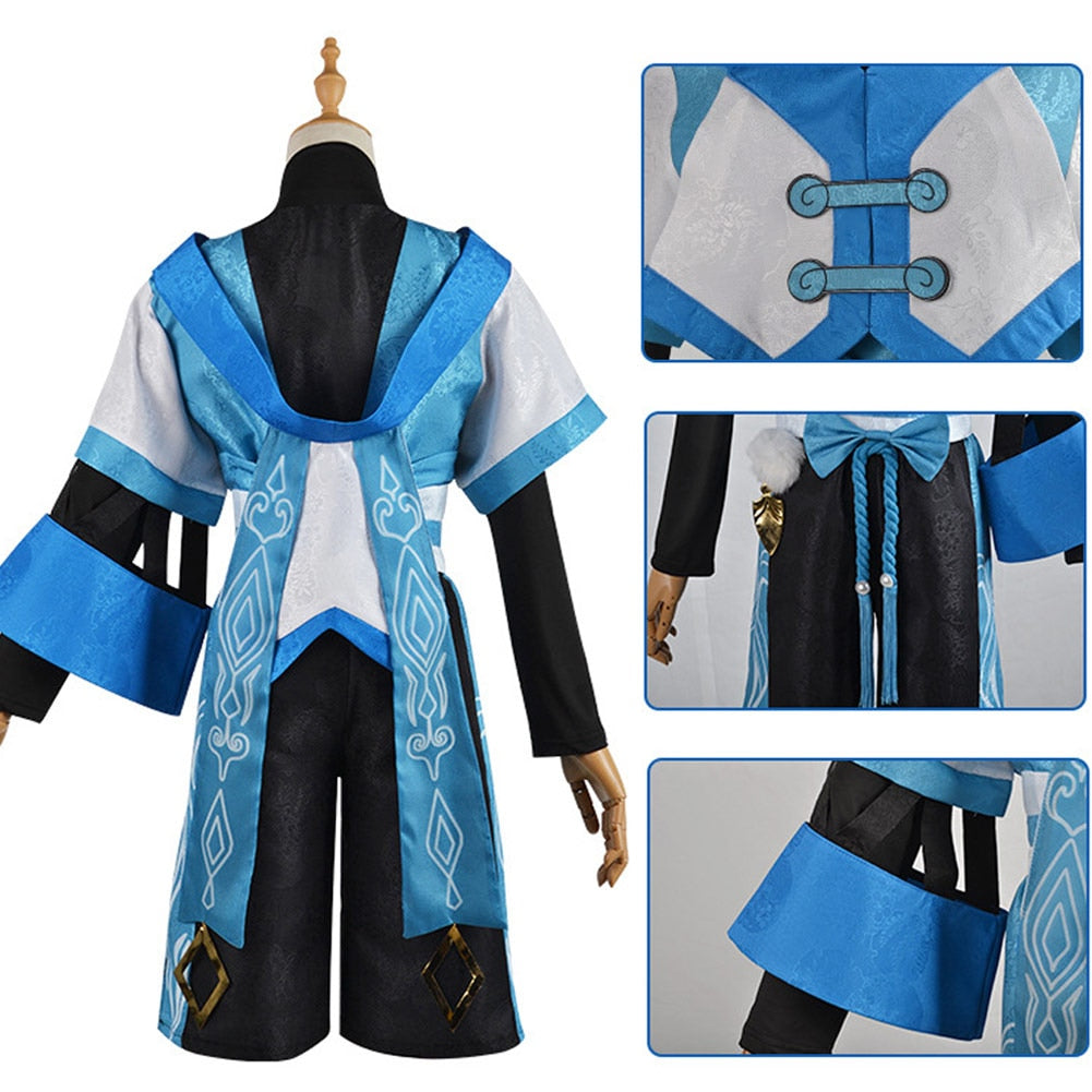 Genshin Impact: Scaramouche Wanderer Blue Cosplay Costume