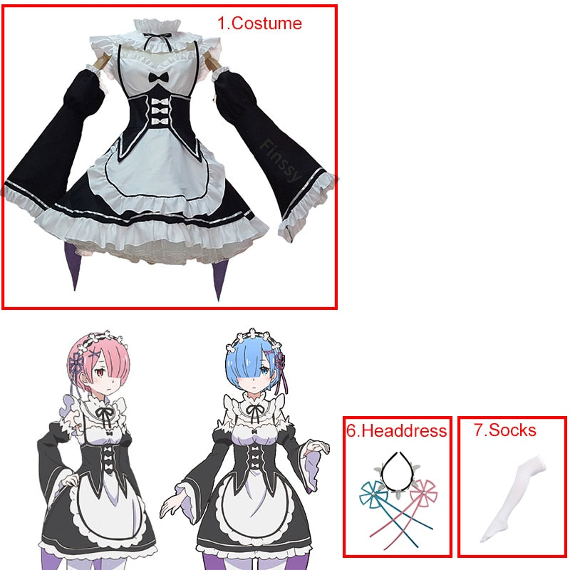 Re:Zero: Ram Cosplay Costume