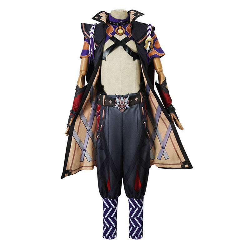 Genshin Impact: Arataki Itto Cosplay Costume and Wig
