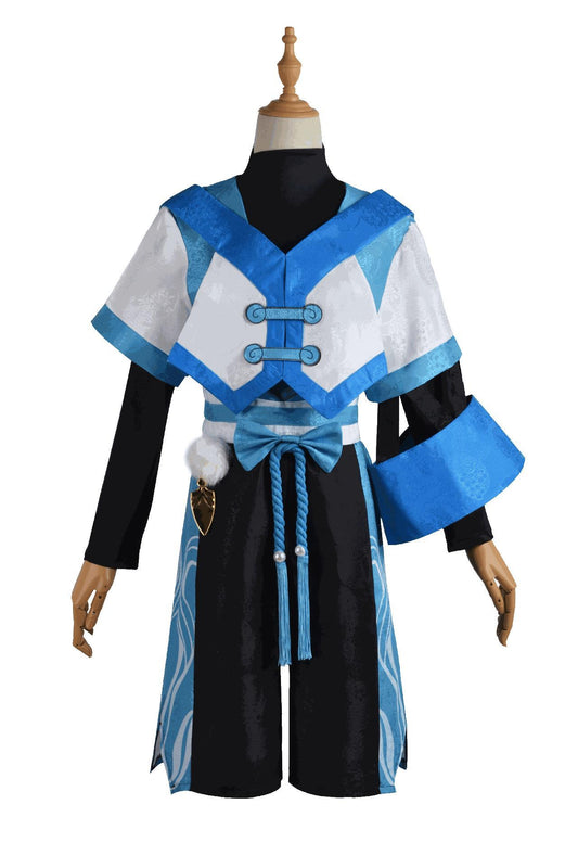 Genshin Impact: Scaramouche Wanderer Blue Cosplay Costume