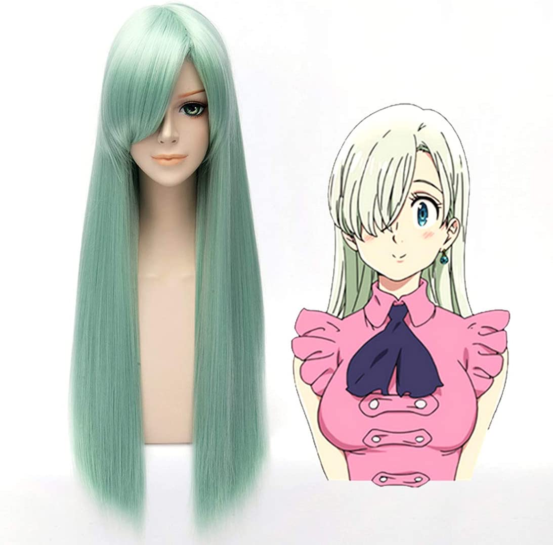 The Seven Deadly Sins: Elizabeth Liones Green Cosplay Wig