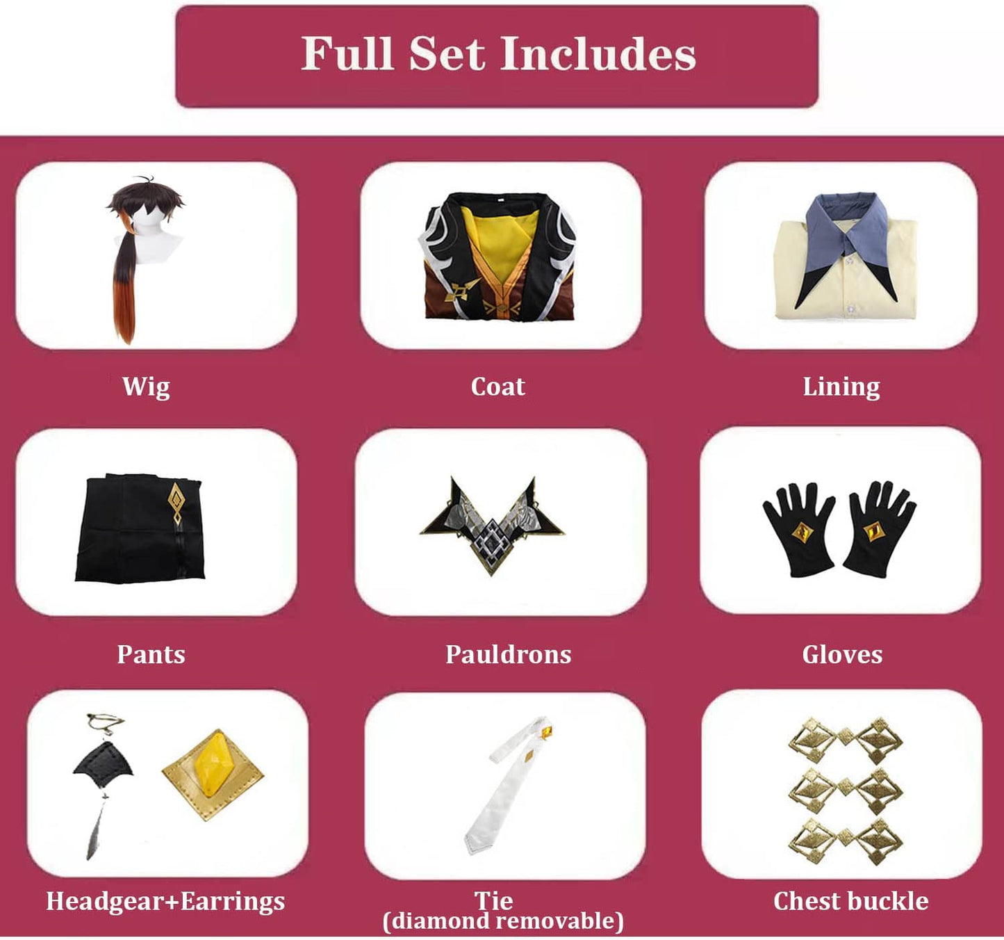 Genshin Impact: Zhongli Cosplay Costume