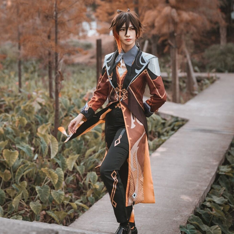 Genshin Impact: Zhongli Cosplay Wig