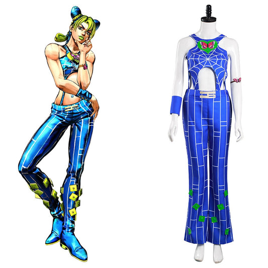 JoJo's Bizarre Adventure: Jolyne Cujoh Blue Cosplay Costume