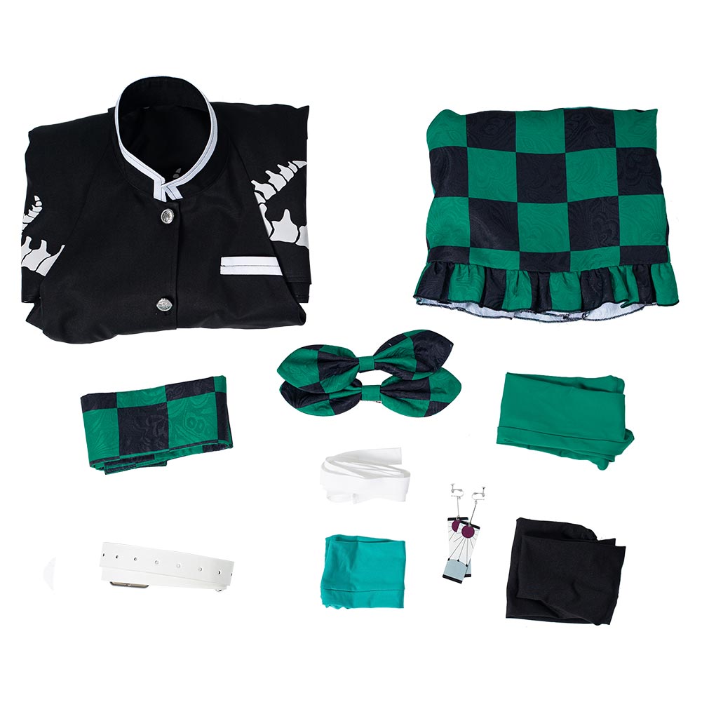 Demon Slayer: Tanjiro Kamado Female Cosplay Costume