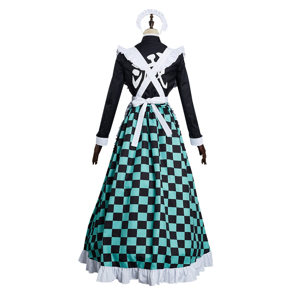 Demon Slayer: Tanjiro Kamado Maid Outfit Cosplay Costume