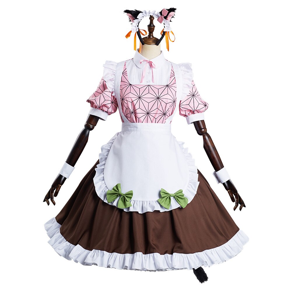 Demon Slayer: Nezuko Kamado Maid Cosplay Costume