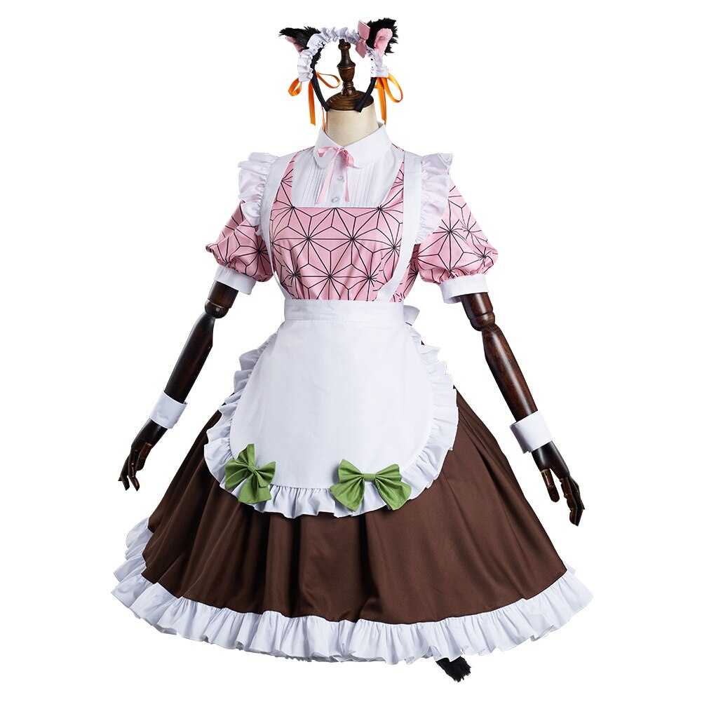Demon Slayer: Nezuko Kamado Maid Cosplay Costume
