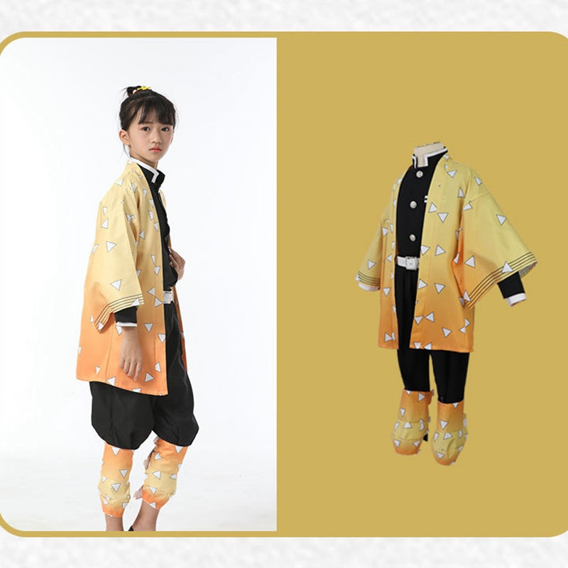 Demon Slayer: Zenitsu Agatsuma Child Cosplay Costume