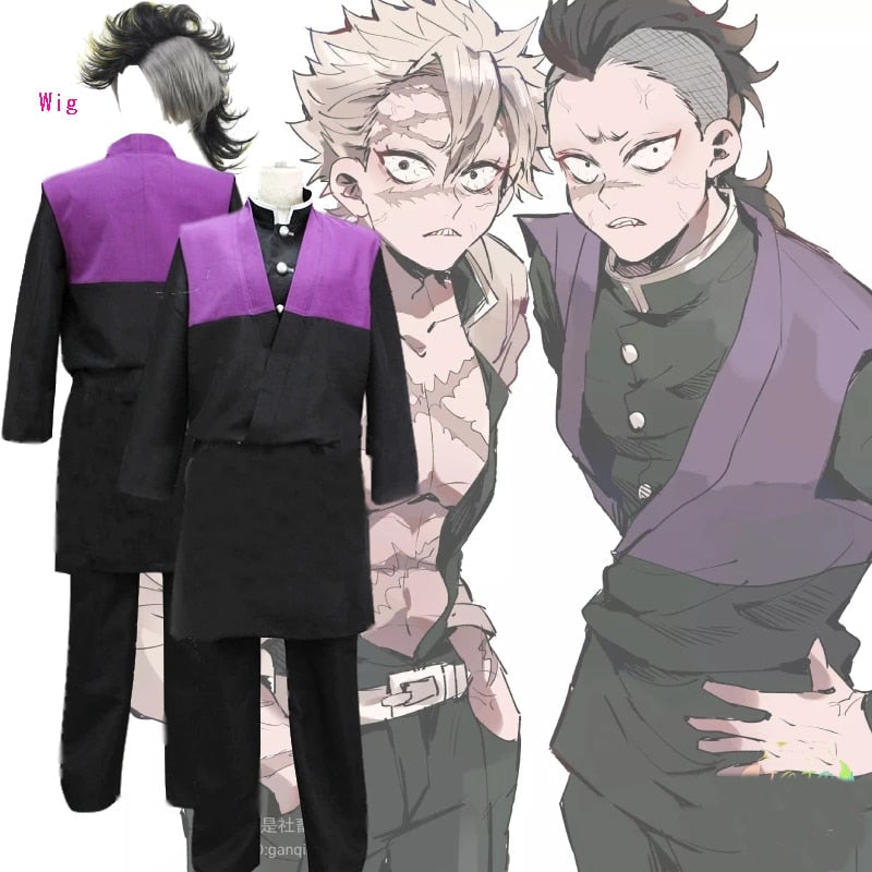 Demon Slayer: Genya Shinazugawa Cosplay Wig