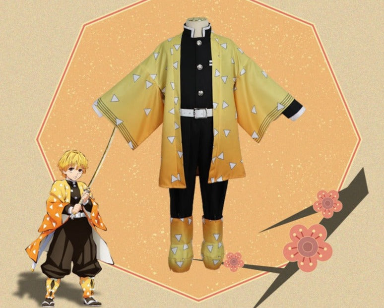 Demon Slayer: Zenitsu Agatsuma Child Cosplay Costume