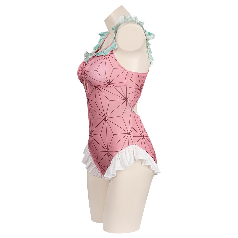 Demon Slayer: Nezuko Kamado Swimsuit Cosplay Costume