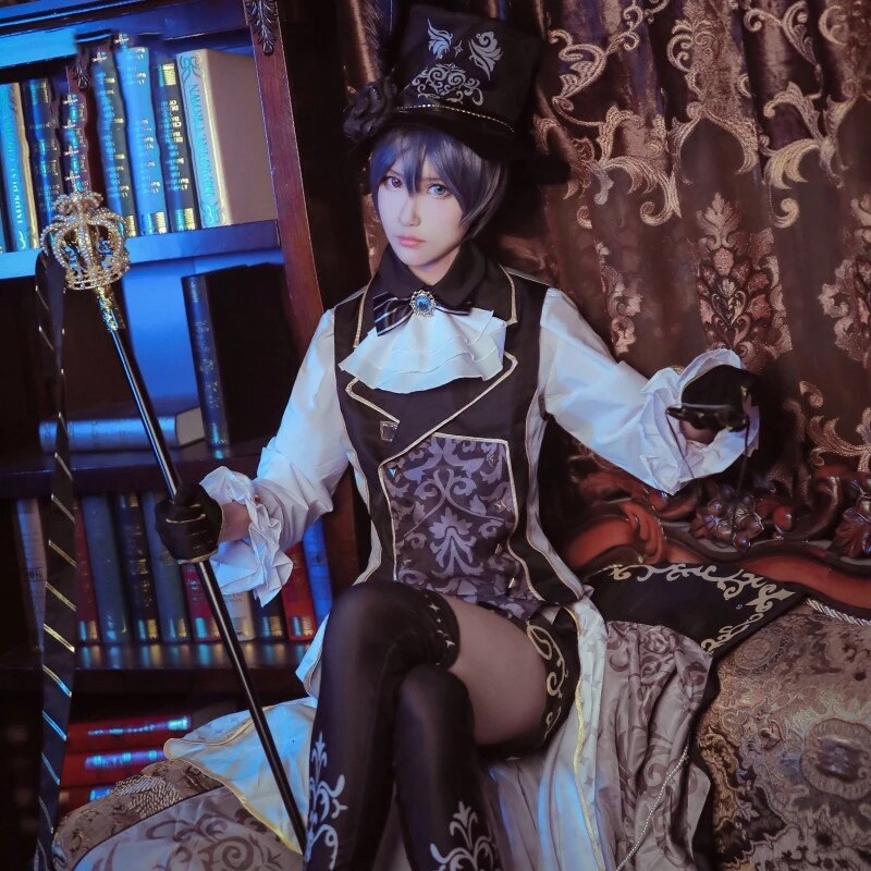 Black Butler: Ciel Phantomhive Female Uniform Cosplay Wig