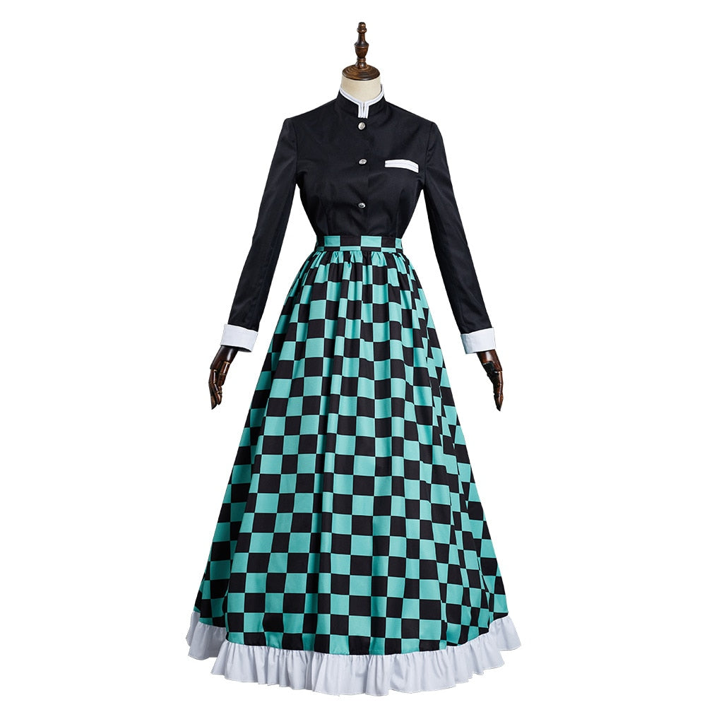 Demon Slayer: Tanjiro Kamado Maid Outfit Cosplay Costume