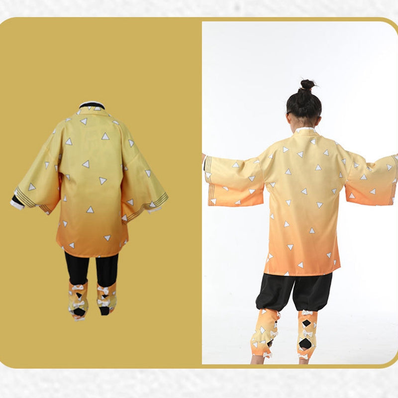 Demon Slayer: Zenitsu Agatsuma Child Cosplay Costume