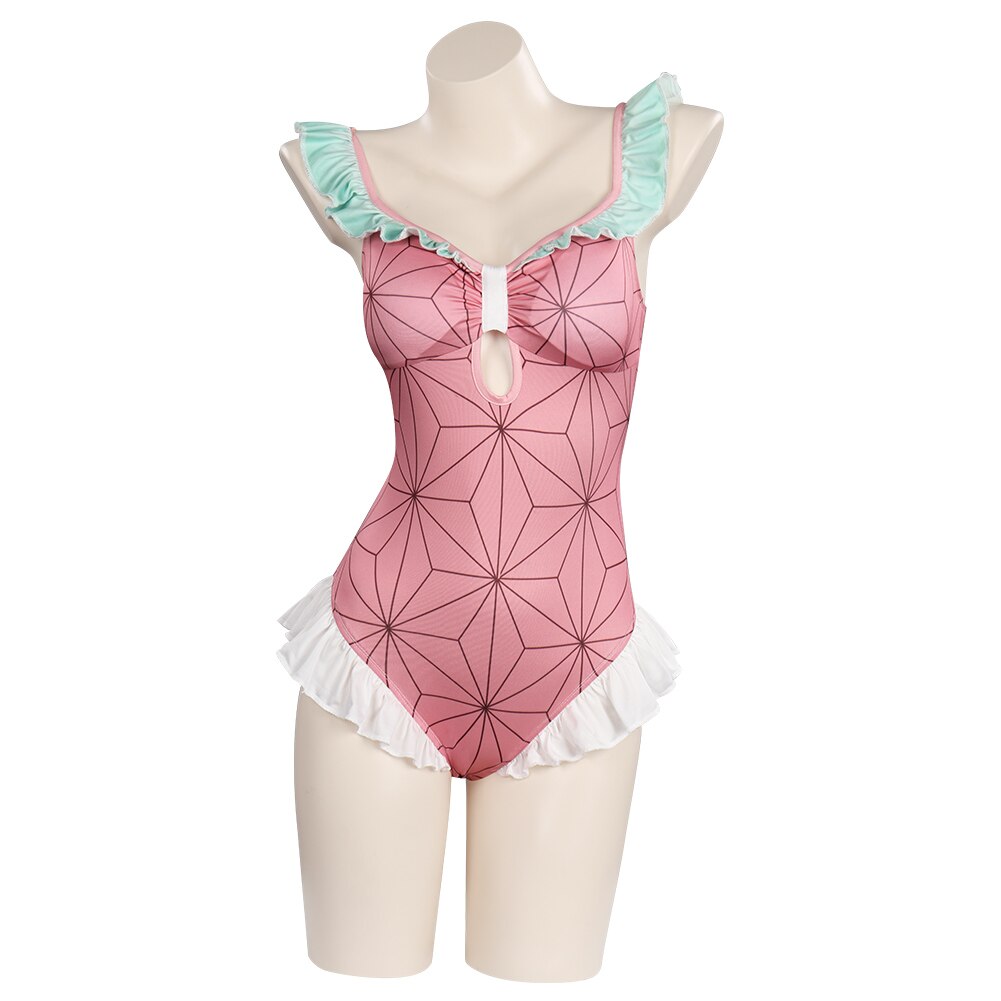Demon Slayer: Nezuko Kamado Swimsuit Cosplay Costume