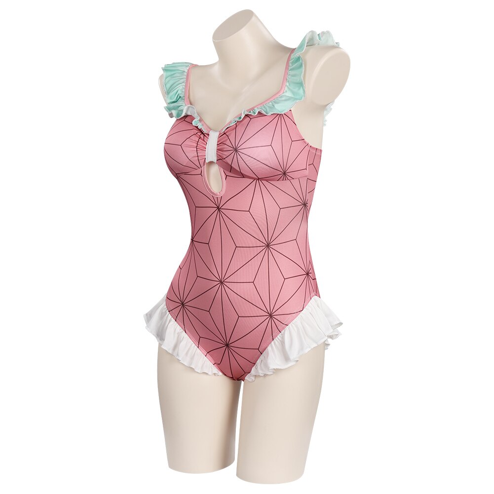 Demon Slayer: Nezuko Kamado Swimsuit Cosplay Costume