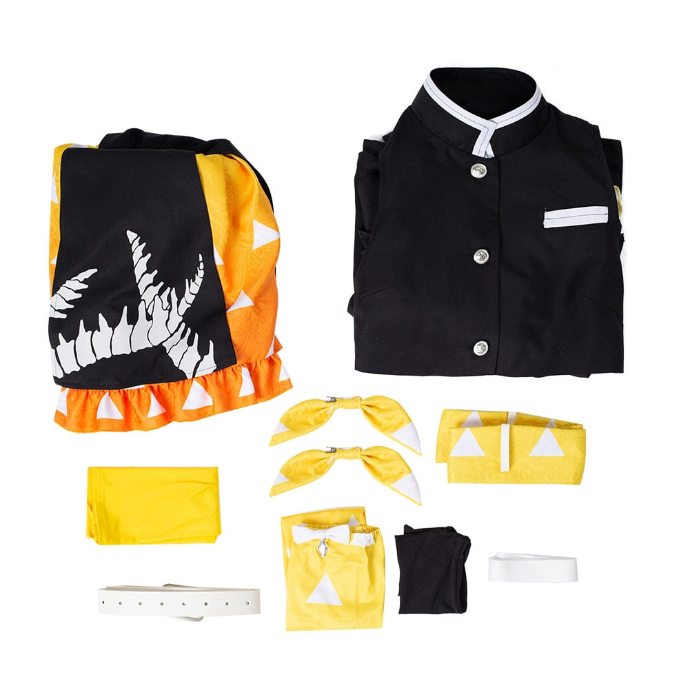 Demon Slayer: Zenitsu Agatsuma Female Dress Cosplay Costume