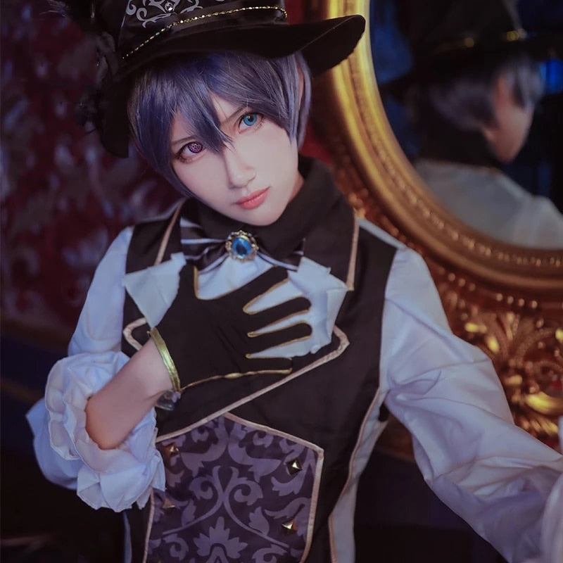 Black Butler: Ciel Phantomhive Female Uniform Cosplay Wig