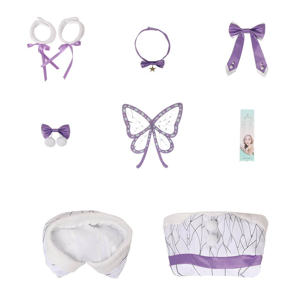 Demon Slayer: Shinobu Kocho White Dress Cosplay Costume