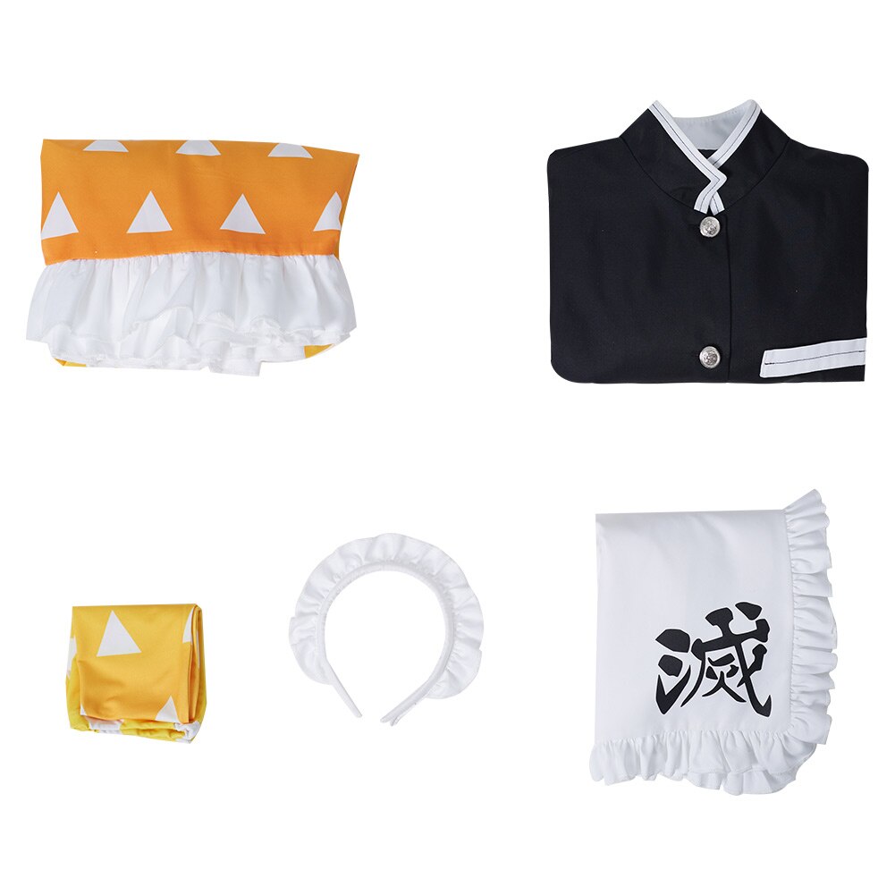 Demon Slayer: Zenitsu Agatsuma Maid Cosplay Costume
