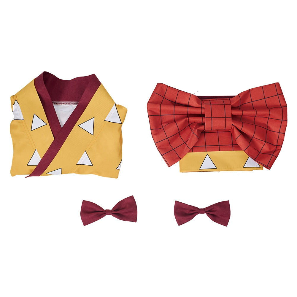Demon Slayer: Zenitsu Agatsuma Kimono Cosplay Costume