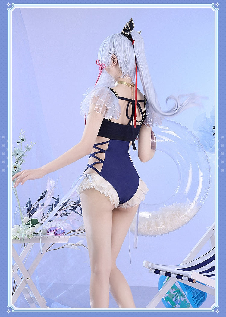Genshin Impact: Kamisato Ayaka Swimsuit Cosplay Costume