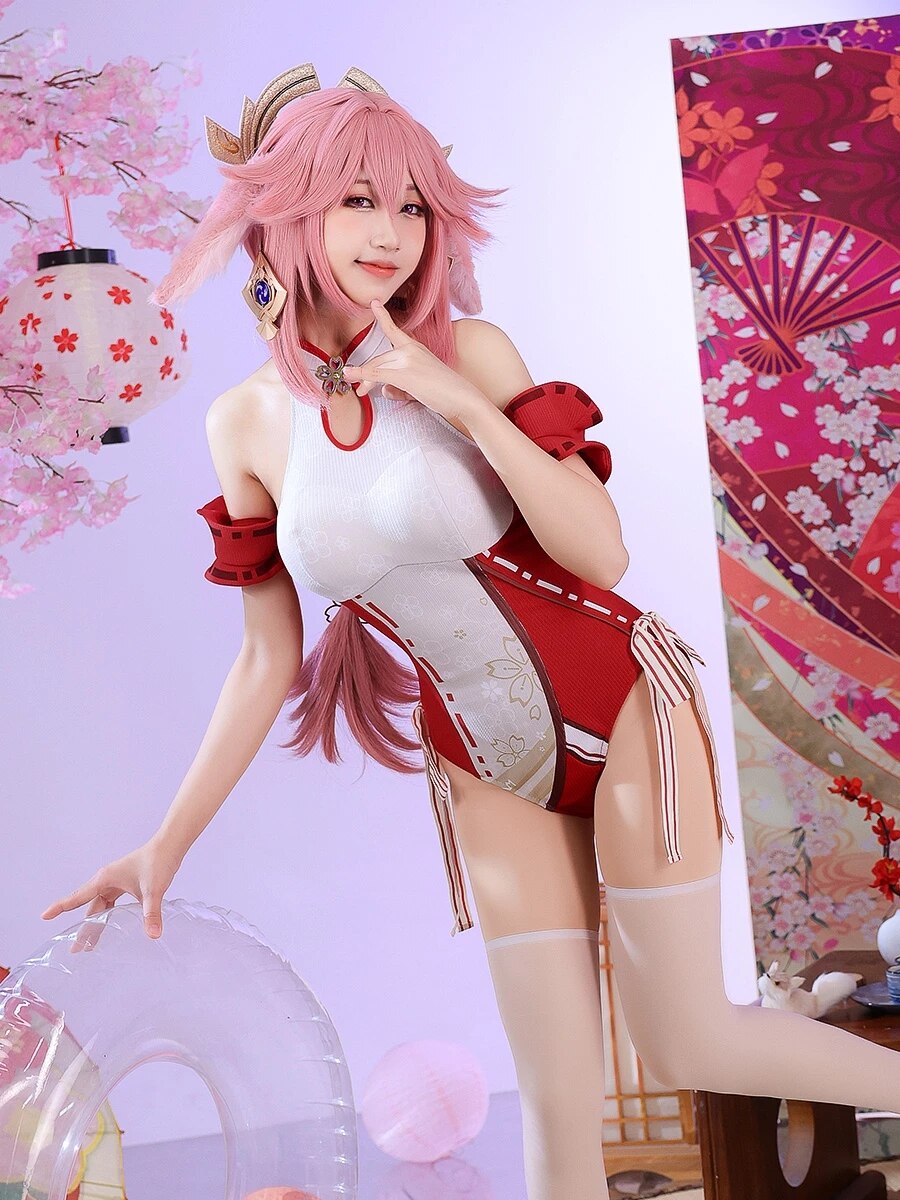 Genshin Impact: Yae Miko Swimsuit Cosplay Costume