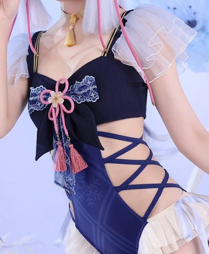 Genshin Impact: Kamisato Ayaka Swimsuit Cosplay Costume