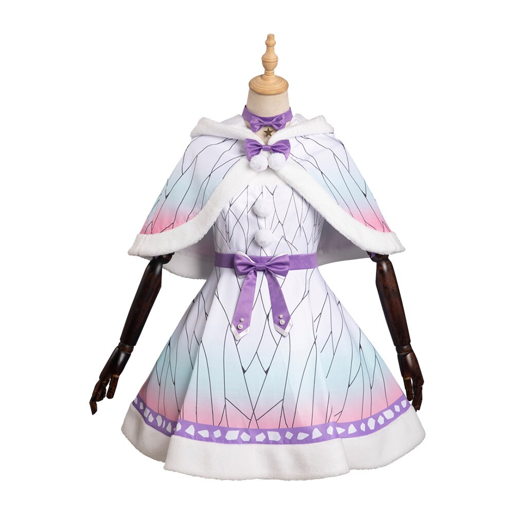 Demon Slayer: Shinobu Kocho White Dress Cosplay Costume