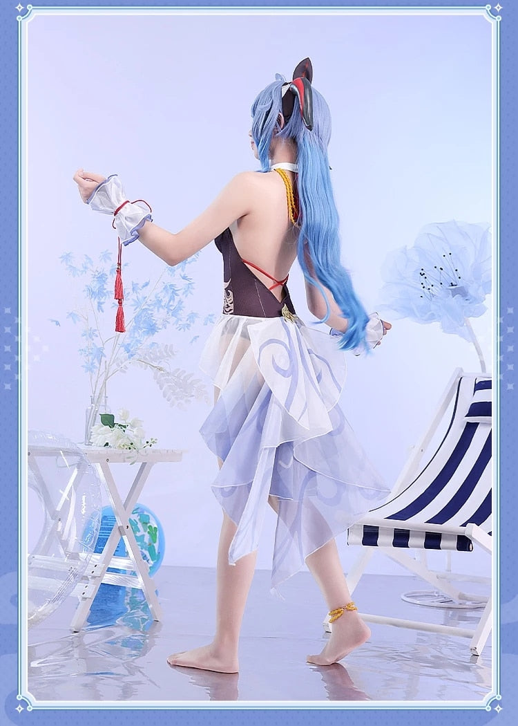 Genshin Impact: Ganyu Swimsuit Cosplay Costume