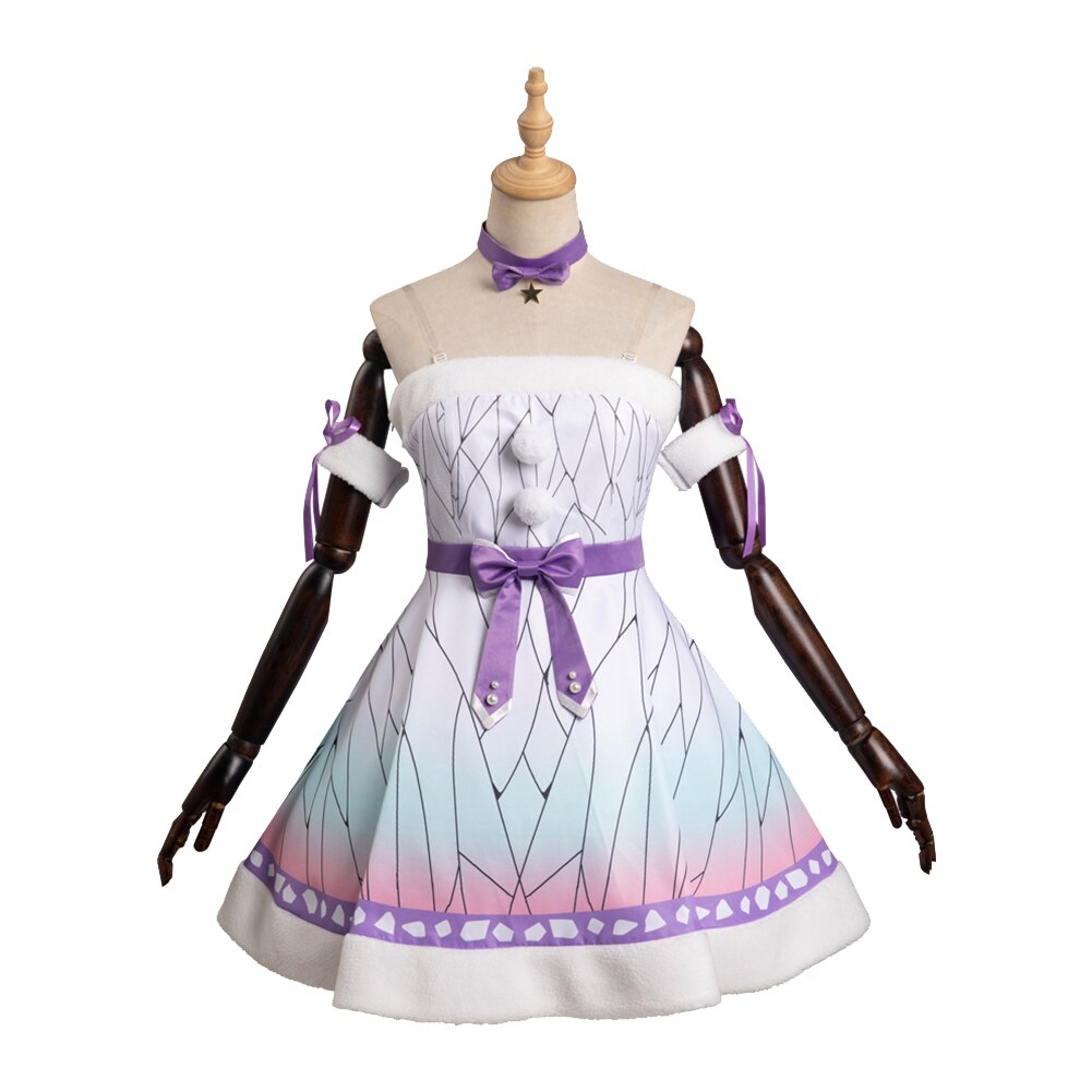 Demon Slayer: Shinobu Kocho White Dress Cosplay Costume