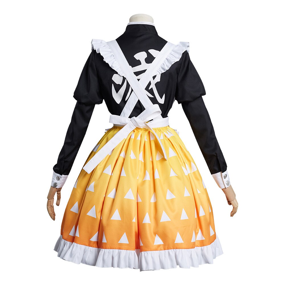 Demon Slayer: Zenitsu Agatsuma Maid Cosplay Costume