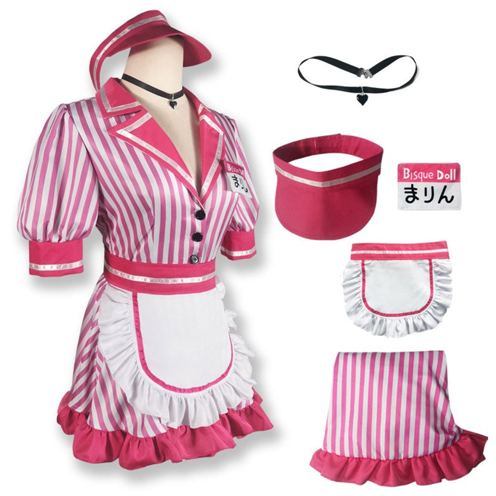 My Dress-Up Darling: Marin Kitagawa Maid Pink Cosplay Costume