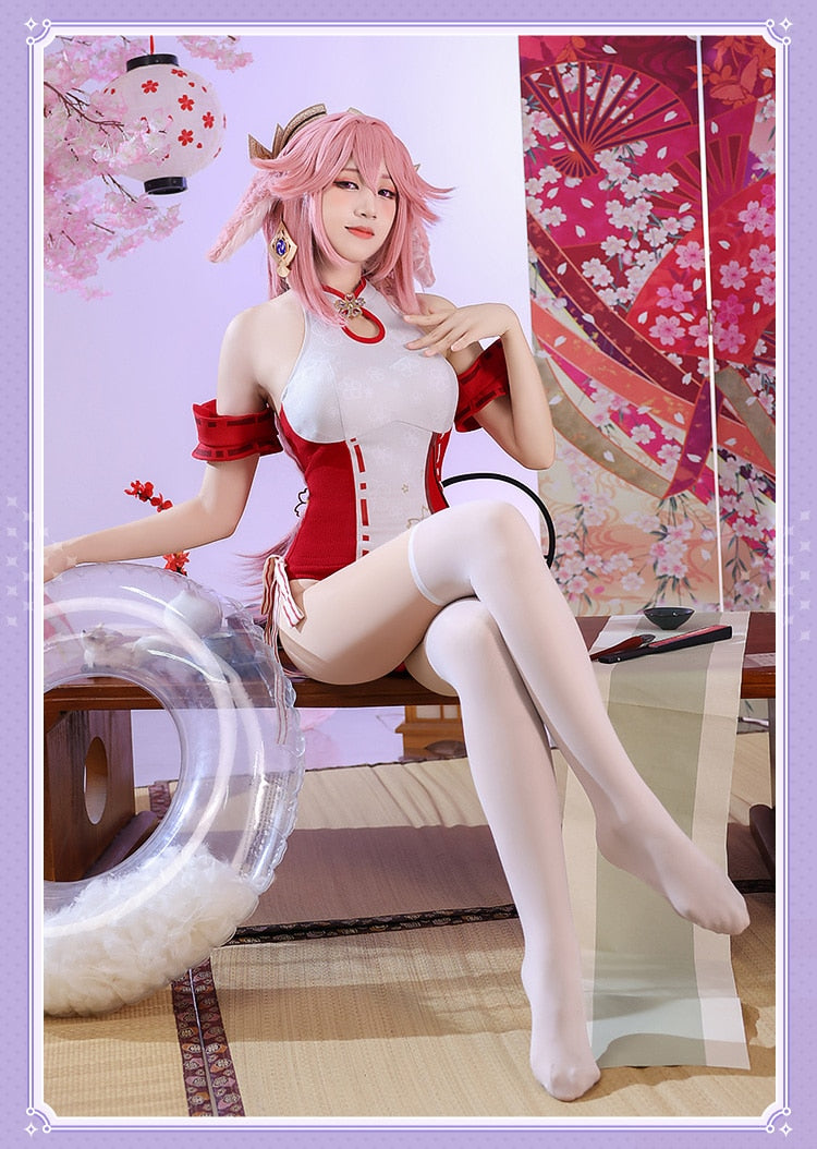 Genshin Impact: Yae Miko Swimsuit Cosplay Costume