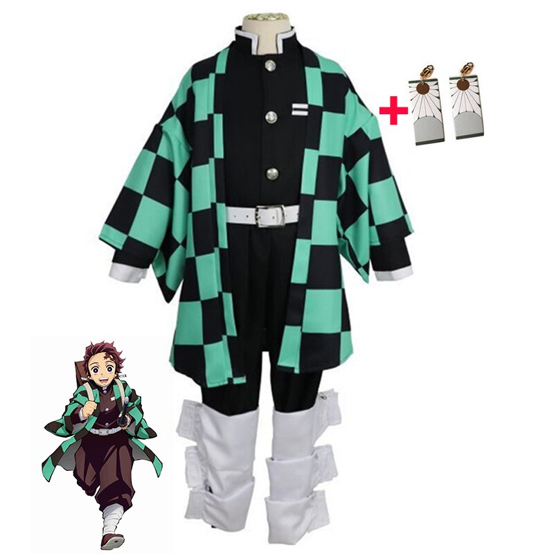 Demon Slayer: Tanjiro Kamado Child Cosplay Costume