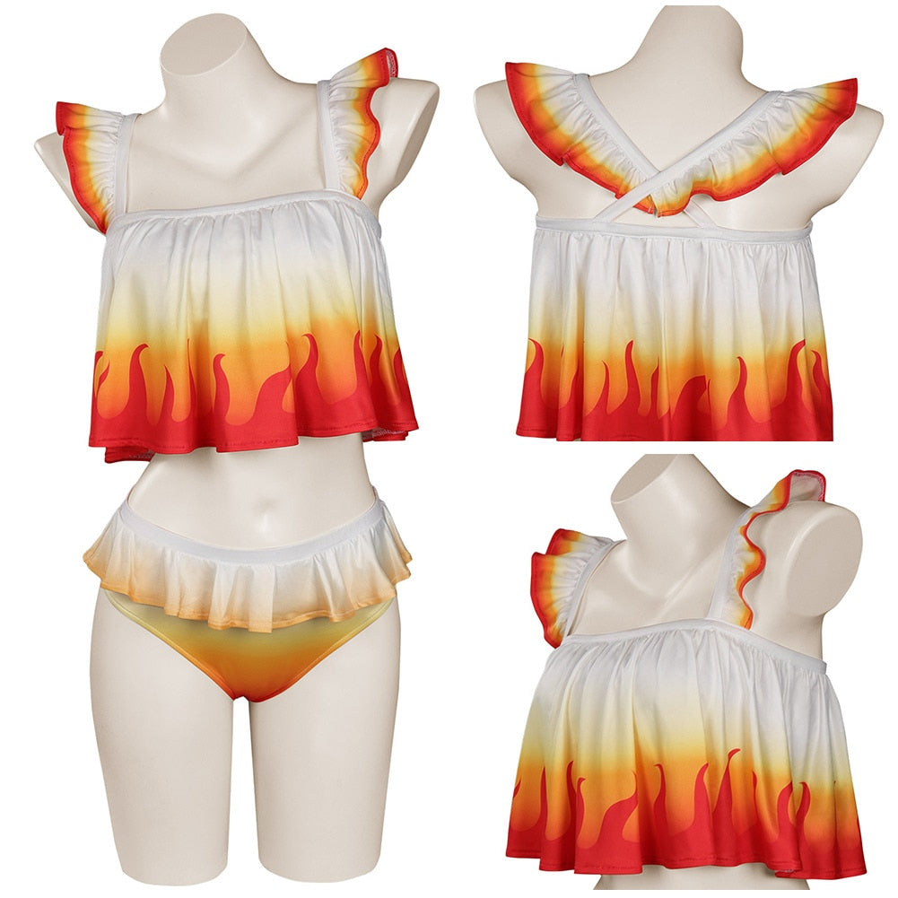 Demon Slayer: Kyojuro Rengoku Bikini Cosplay Costume