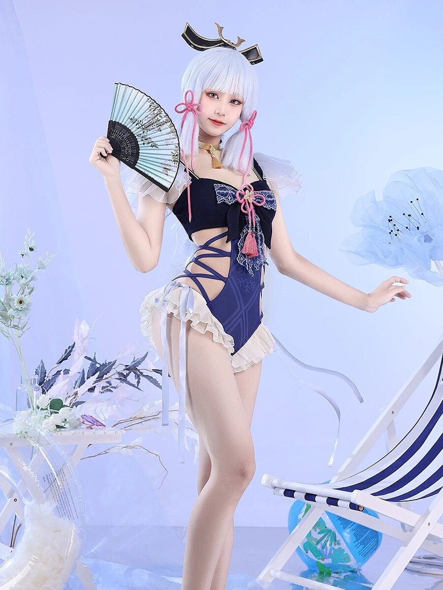 Genshin Impact: Kamisato Ayaka Swimsuit Cosplay Costume