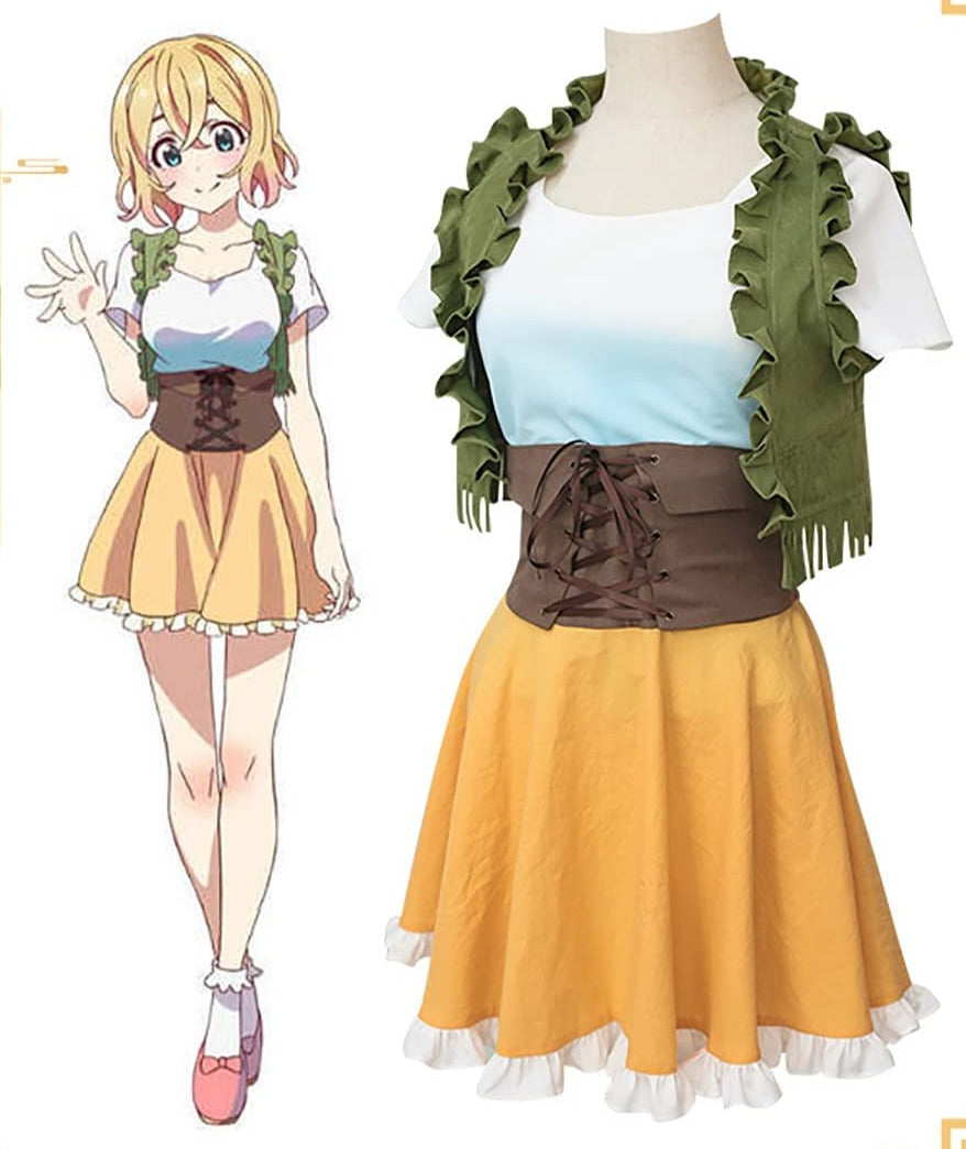 Mimi Rent Cosplay Rent-A-Girlfriend: Mami Nanami Yellow Cosplay Costume โ Anime Cosplay ...