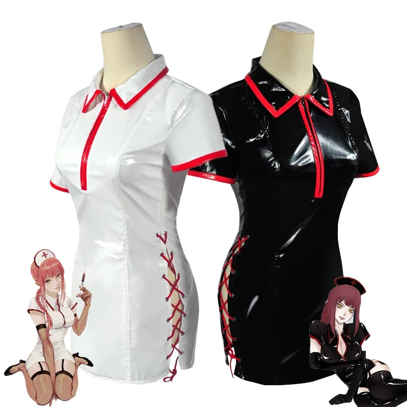 Image of a Makima Cosplay nurse suit Costume from the anime Chainsaw Man