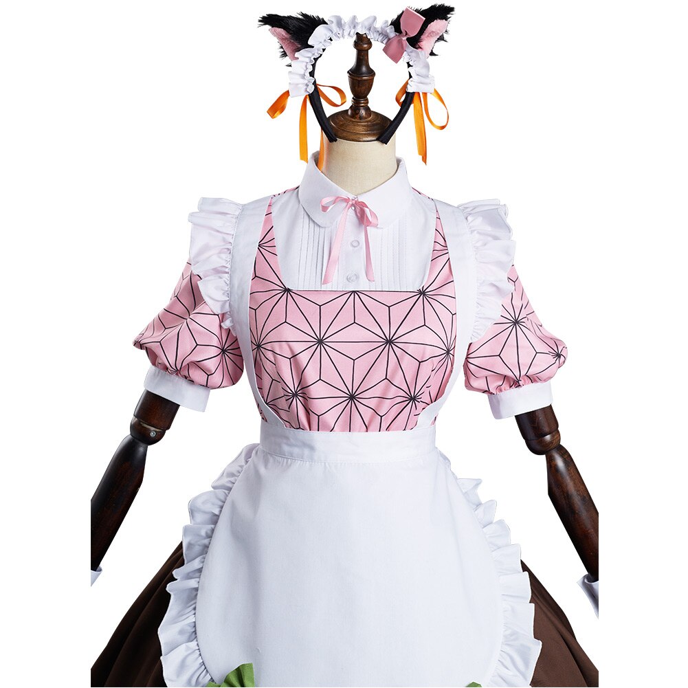 Demon Slayer: Nezuko Kamado Maid Cosplay Costume