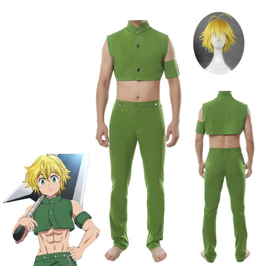 The Seven Deadly Sins: Meliodas Green Cosplay Costume