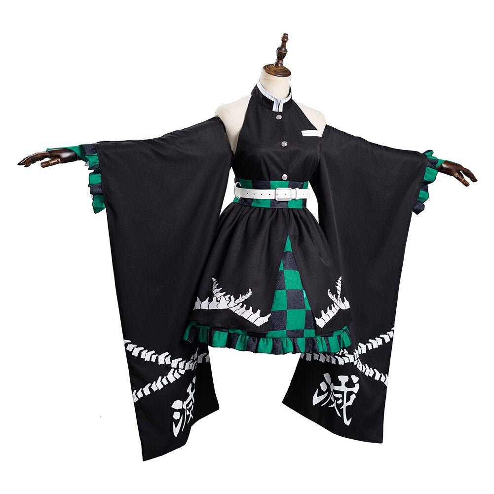 Demon Slayer: Tanjiro Kamado Female Cosplay Costume
