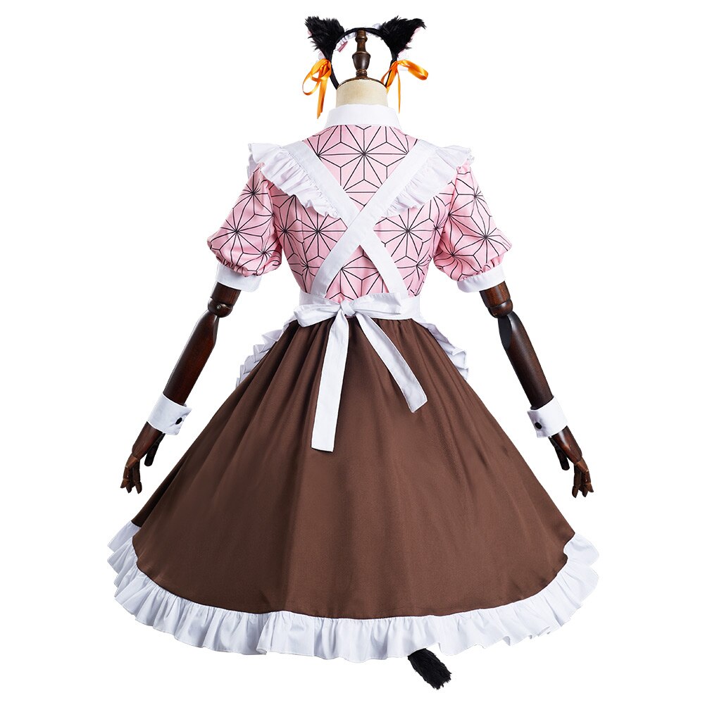 Demon Slayer: Nezuko Kamado Maid Cosplay Costume