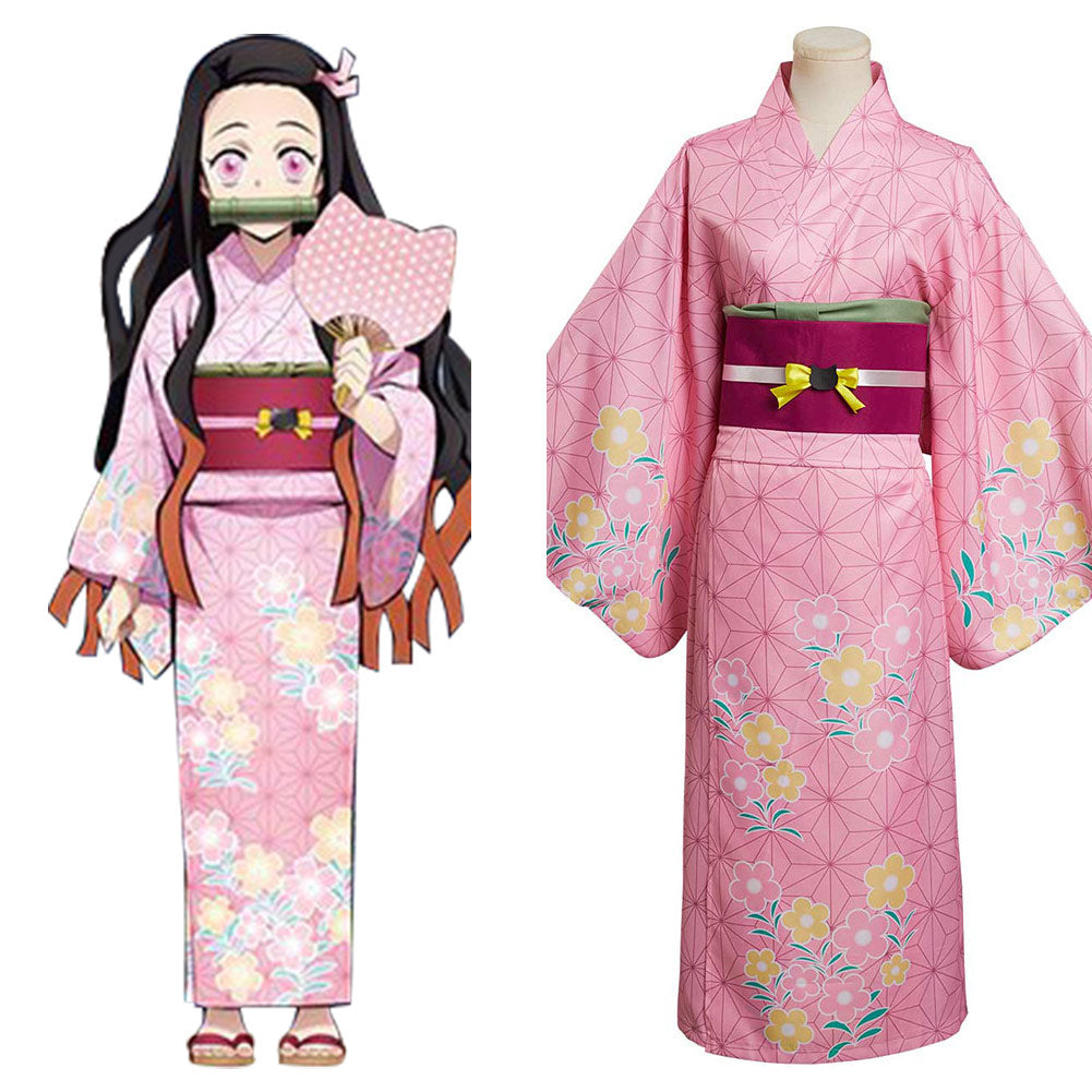 Demon Slayer: Nezuko Kamado Kimono Cosplay Costume