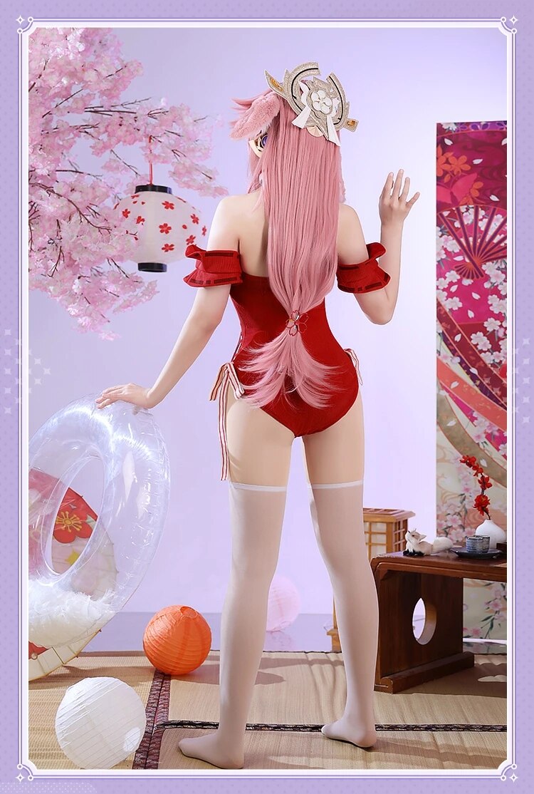 Genshin Impact: Yae Miko Swimsuit Cosplay Costume