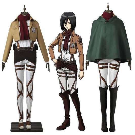 Image of a Mikasa Ackerman Cosplay Costume from the anime Attack on Titan